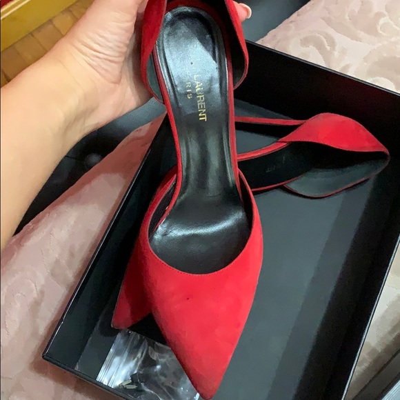 Beautiful YSL pumps in red. gently worn - Picture 3 of 8